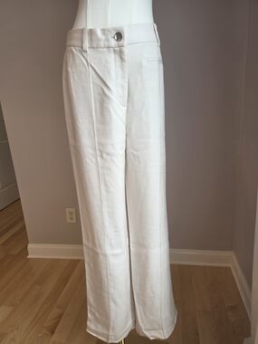 Club Monaco Cream Wide-Leg Trousers